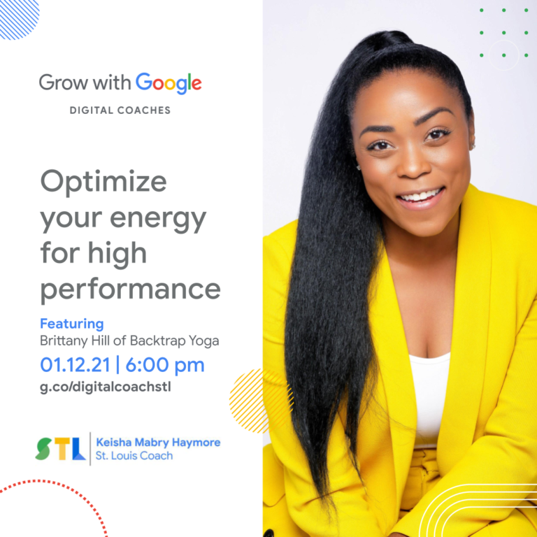 Photo of Keisha Mabry for the St Louis Grow With Google Workshop on January 12, 2021